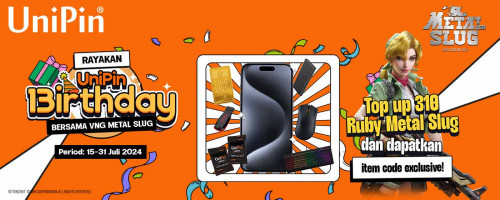 UniPin 13irthday bareng Metal Slug, Lawan Boss Jadi Makin Mudah dengan Hadiah Item Code Exclusive!